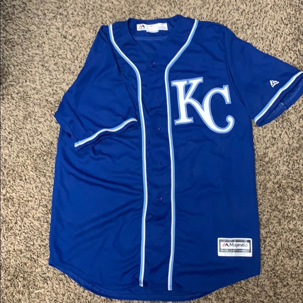 KC button up baseball top